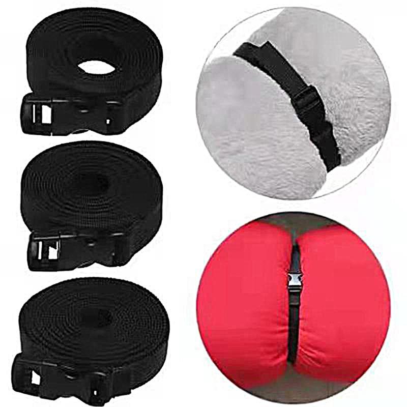 1PC Travel Tied Black Durable Nylon Cargo Tie Down Luggage Lash Belt Strap With Cam Buckle Travel Kits Outdoor Camping Tool