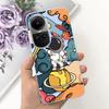 For Oppo Reno10 Case Luxury Colourful Painted Cover Soft Silicone Phone Case For Oppo Reno 10 Reno10 Pro 5G Back Cover Bumper