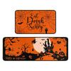 2 Pcs Halloween Rug Bathroom Floor Mat Super Absorbent Quick-Drying Anti-Slip Pumpkin Ghost Print Multipurpose Halloween Party Decoration Kitchen