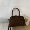 Retro Korean Tote Bag Womens Large Capaci Commuter Handbag Soft Handle Boston Bag Autumn New Sle Handbag for Women Suede Leather