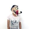 Halloween mask, high-quality latex wolf mask with protruding tongue Full set of wolf headgear Horror devil props