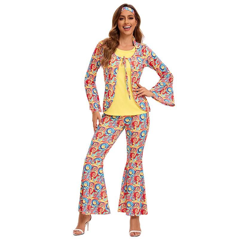 Halloween Costumes Men and Women Ancient Hippie Dance Costumes Nightclub Bar Party Stage Costumes