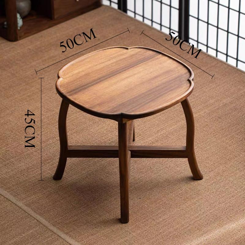 Walnut Wood Coffee Table Retro Folding Portable Circular Tea Table Small Luxury End Tables Home Living Room Desk Furnitures