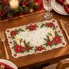Snowman Elk Xmas Table Mat Coaster Square Dining Mat Christmas Table Placemat  Winter Season