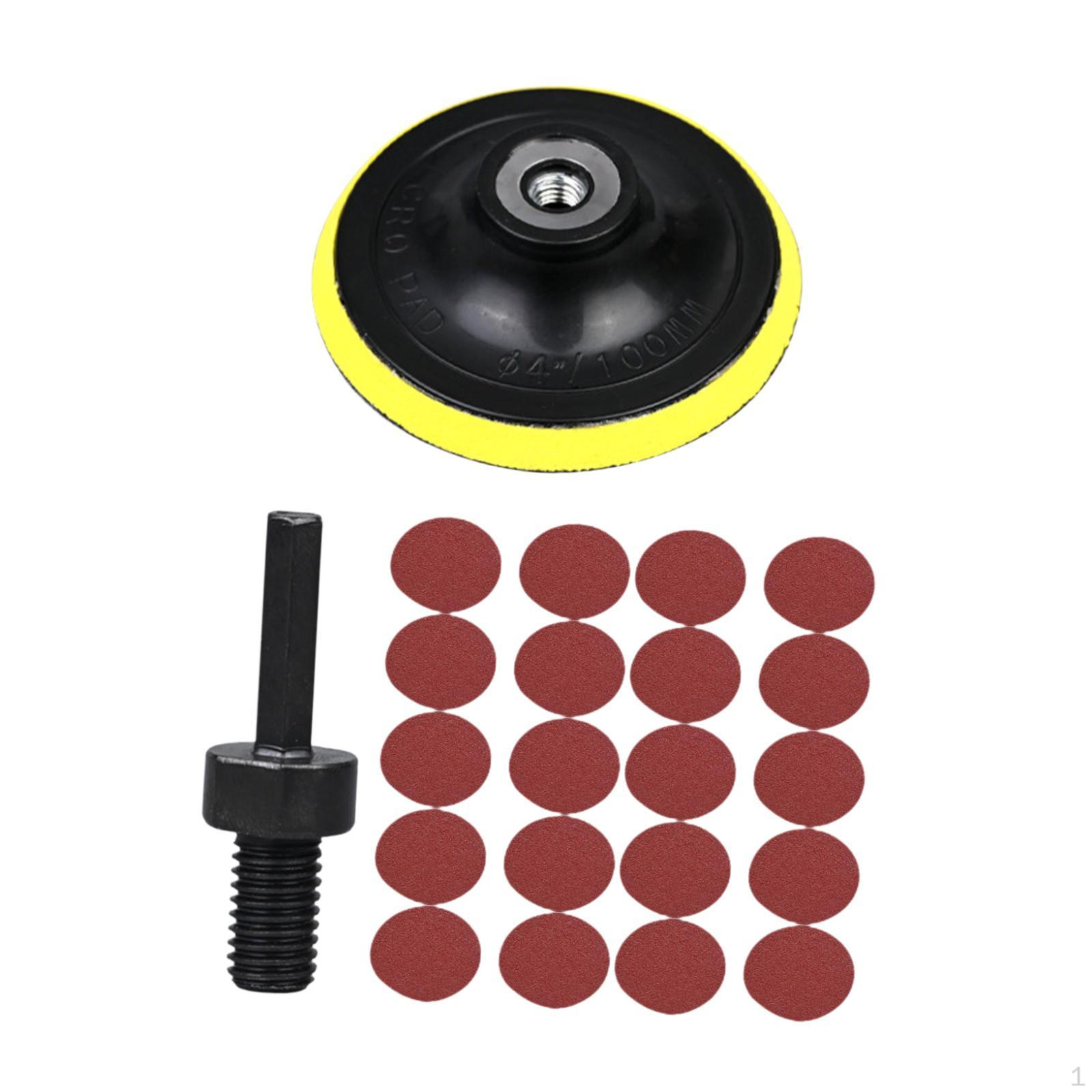 

100 мм быстросменный держатель дисковой накладки шлифовальные диски аксессуары для шлифовальной машины с наждачной бумагой для With 20pc Sandpapers
