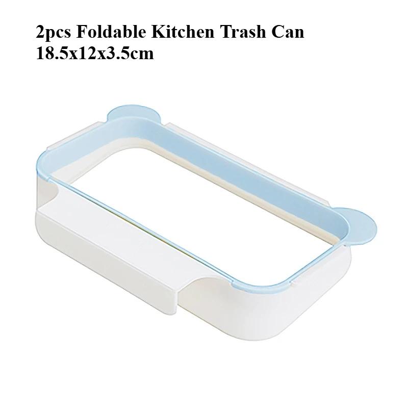 Foldable Kitchen Trash Can Trash Bin Hanging Trash Garbage Bag Waste Bin for Kitchen Storage Holders Racks