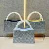 Pearl Handbag - Fashionable Evening Bag - Chain Shoulder Bag - Shiny Crystal Crossbody Bag