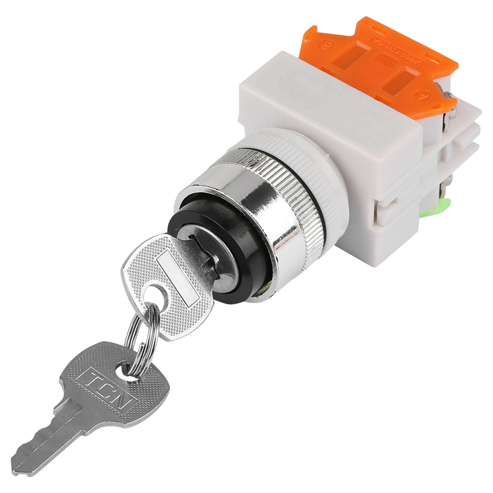 LAY37 11Y 21 Key Operated Contact a Clef , 2 Position Key Lock 22mm Mount Key Operated