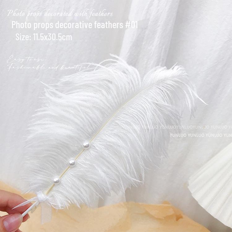 

Реквизит для нейл-арта с жемчугом и перьями для стильных фотографий pearl feather #01