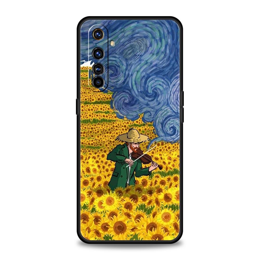 Aesthetic Sunflower For Realme GT Neo 2 3 3T Phone Case For Realme 11 10 9 8 5G 7 6 GT2 Pro Plus C21 C11 C25 C35 Silicone Cover
