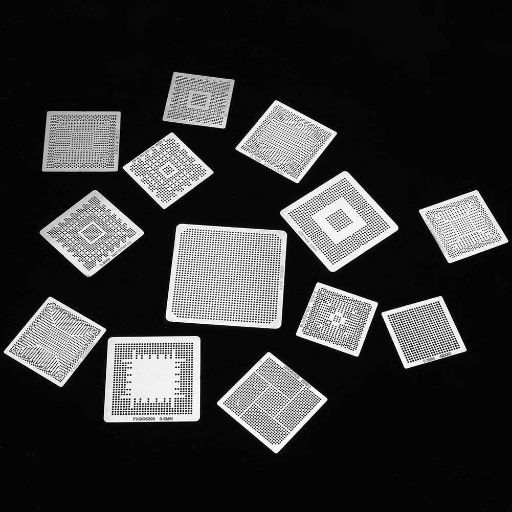 

33 шт. Универсальный трафарет для реболлинга BGA, сетчатый шаблон BGA из нержавеющей стали, набор для прямого нагревания для инструментов для ремонта процессора