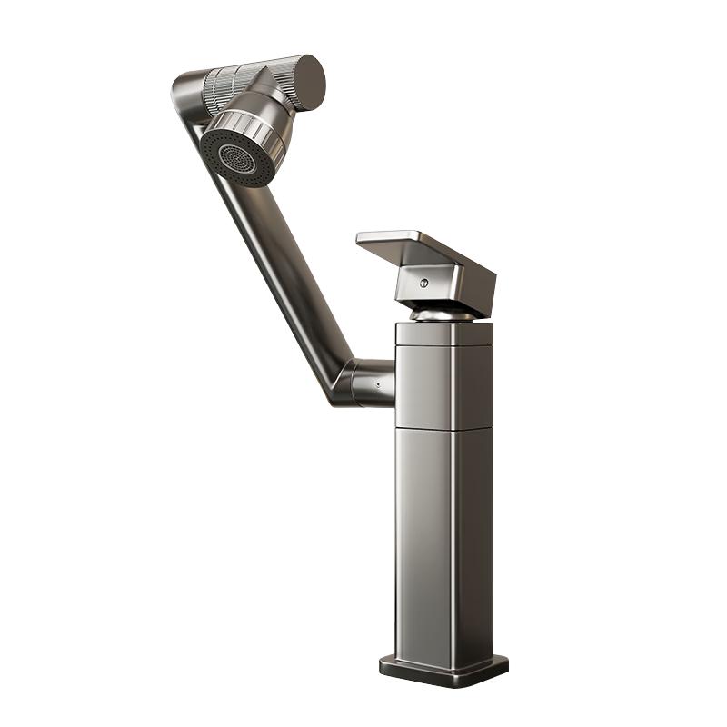 iLeddog German All-Copper Basin Faucet with Universal Swivel 20-Year Warranty + 2x 80cm Inlet Pipes