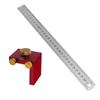 Woodworking Marker Ruler Steel Ruler Marking Positioning Block T-Shaped Ruler Stop Tool DIY Woodworking Measurement Positioning Tool