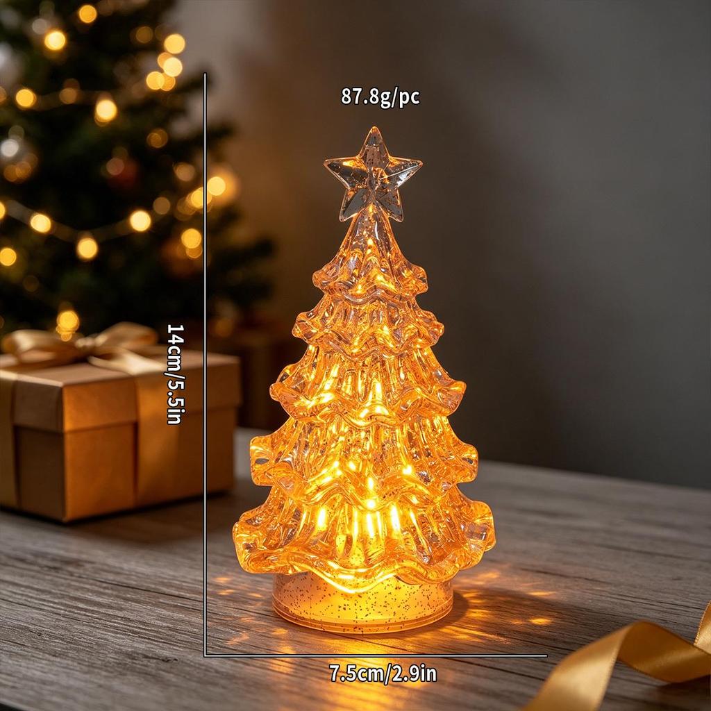 Christmas Crystal Tree Night Light - Children's Gift & Holiday Decoration