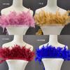 Buntes truthahnfederbesatz für Kostümdekoration Bühnenauftritt DIY Modeaccessoires