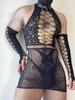 Men Sexy Lingerie Exotic Fishnet Bodystocking Jumpsuit Mesh Net See-through Long Sleeve Bodysuit Gay Sleepwear Club Wear