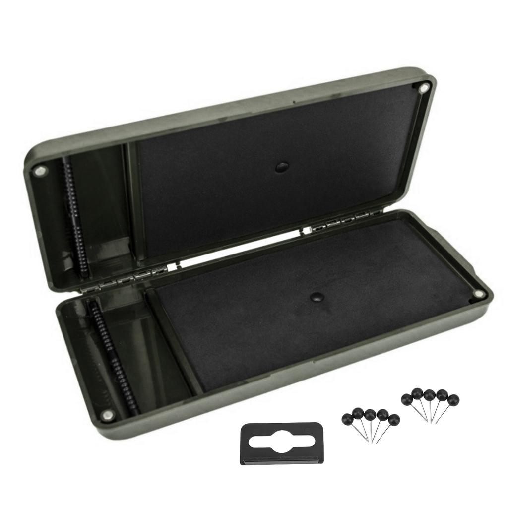 European   Fishing Line Magnetized Storage Box Large Capacity Stainless Steel Hinge Removable Hooks