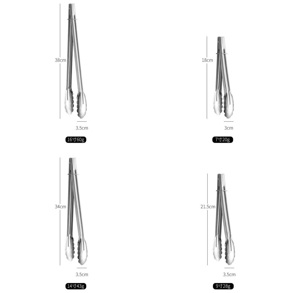Stainless Steel Food Tongs With Non Slip Grip For Outdoor Barbecue And Cooking