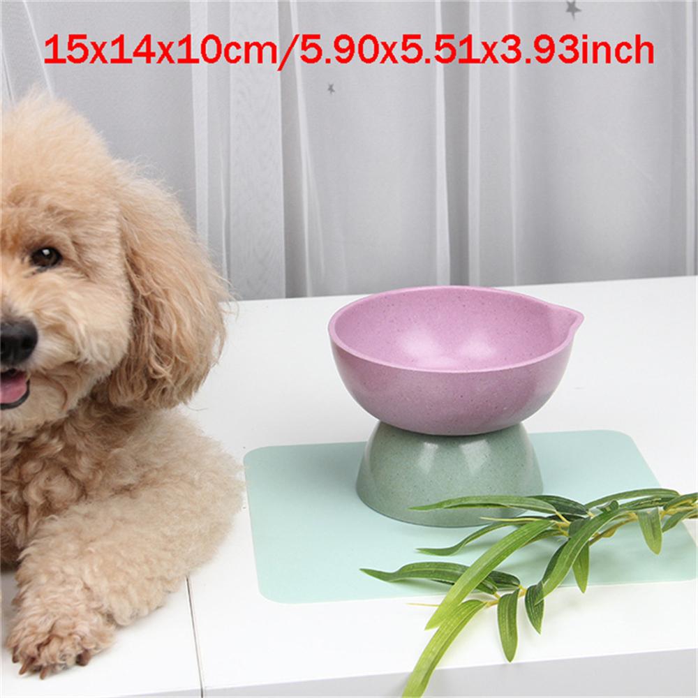 Bamboo Fiber Elevated Dowl Cats Dogs Feeder Creative Pet Food and Water Bowls with Stand Base Cute Puppy Feeding Products