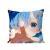 ReZero Rem Kissenbezug für Auto Sofa Dekorativ Zuhause Zweiseitiger Druck Plüsch Quadratisch Wurf Kissenbezug