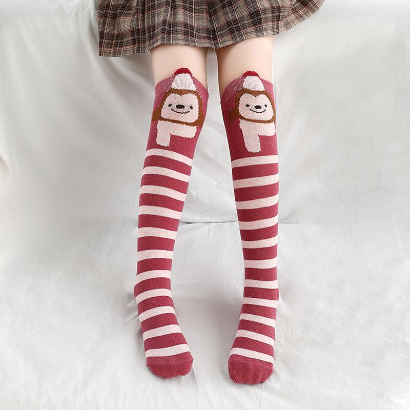 Autumn Style 3D Animal Cartoon Over-the-Knee Cotton Socks for Girls and Babies