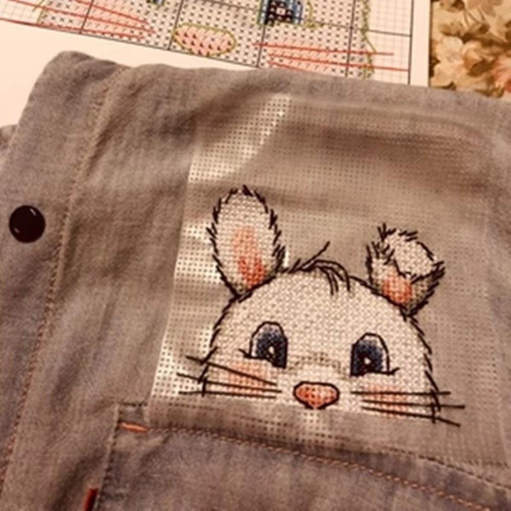 DIY Crafts Water Soluble Canvas Cross Stitch Supplies 14CT Waste Canvas for Cross Stitch Disappear In Water Transparent