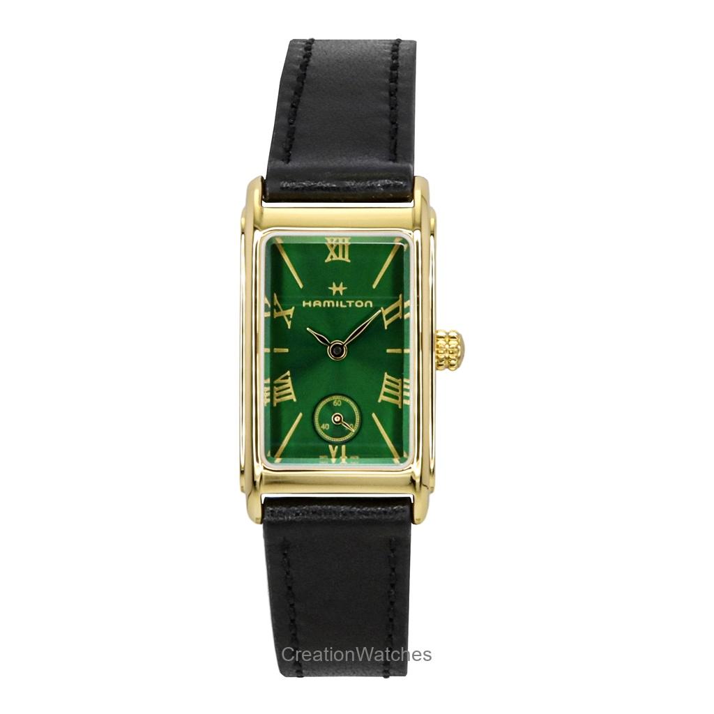 Hamilton American Classic Ardmore Leather Strap Green Dial Quartz H11261760 Unisex Watch