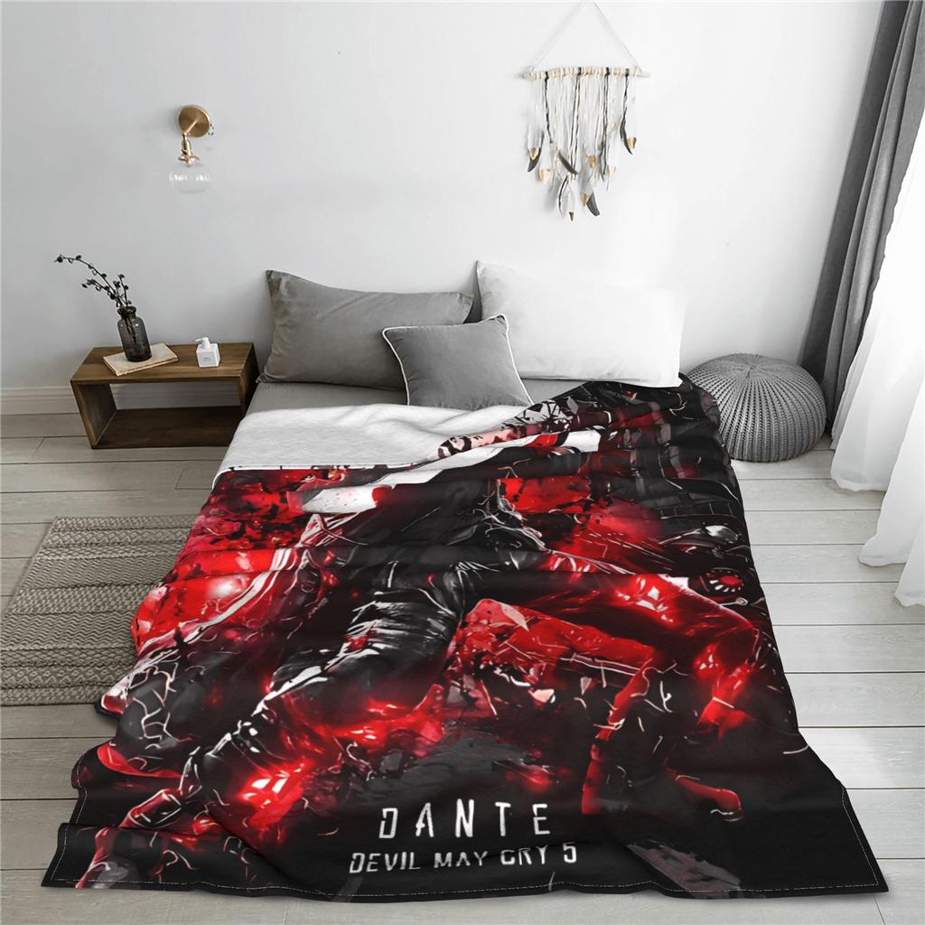 Devil May Cry 5 Dante Plush Blanket Kids Adult Flannel Throw Blanket For Living Room Warm Design Quality Bedspread Gift