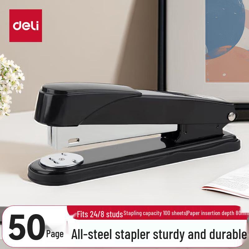 Standard White Office Stapler - Multifunctional Manual Stapler for Students and Professionals
