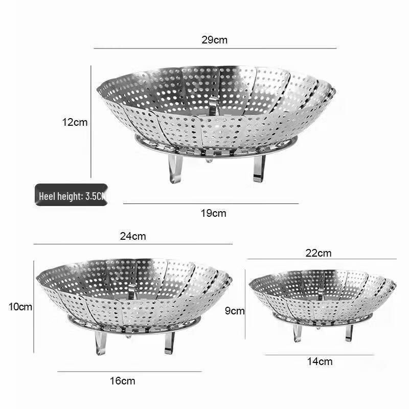 Stainless Steel Foldable Expandable Steamer & Fruit Basket