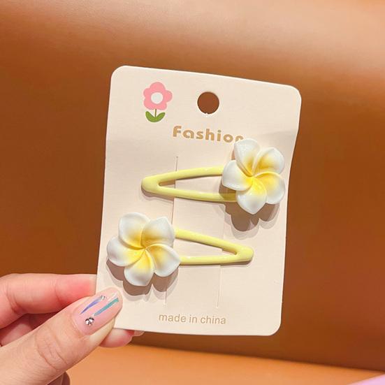 1 Pair Women Hair Clips Flower Shape Hair Barrettes Strong Grip Decorative Hair Pins Beach Vacation Daily Party Hair Accessories