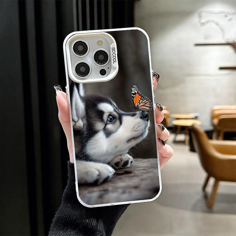 

Аляскинский Хаски Милые Собаки Ударопрочный Чехол для Телефона для iPhone 17 Air 16 16E 15 Pro Max 14 Plus 13 Mini 12 Задняя Крышка Противоударный Fundas iPhone 14 Plus