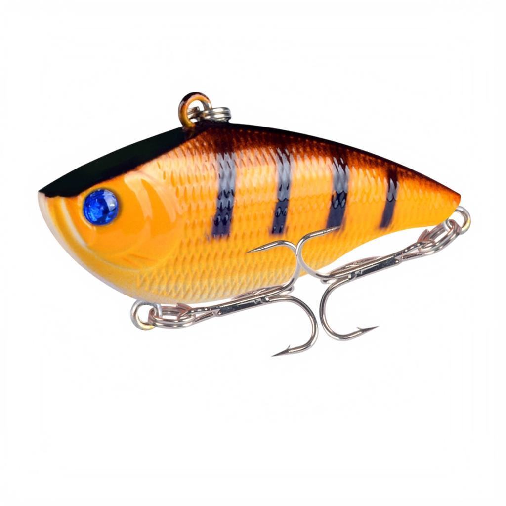 Fishing, Small Hard Crankbait, Mandarin Fish Pattern Plastic Body for Fishing