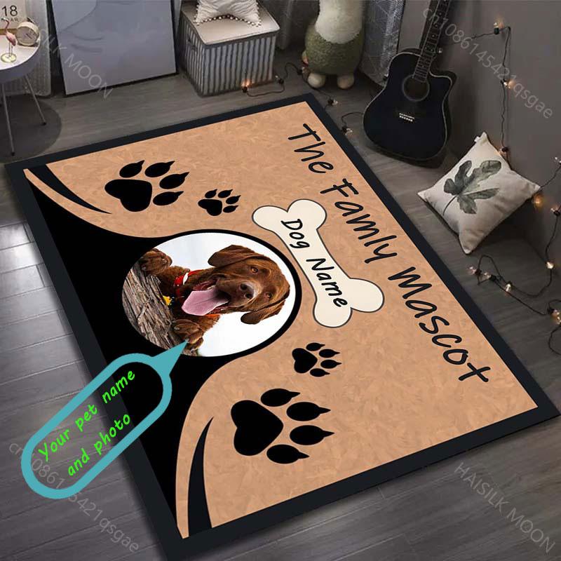 

Personalized Custom Pet Name Photo Carpet Suitable for Bedroom Living Room Sofa Door Area Rug Various Sizes Luxury Gifts 40x60cm (16x24in)
