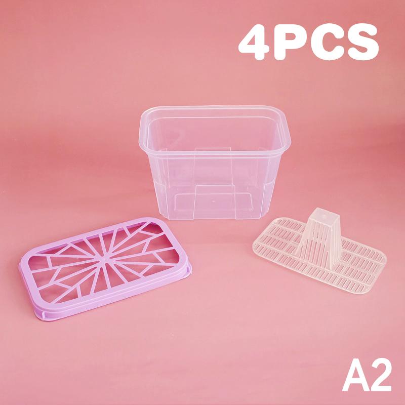 4pcs Large Capacity Moisture Absorber Box Empty Box Dehumidizer Storage Box Reusable For Wardrobes, Bathrooms, Living Rooms