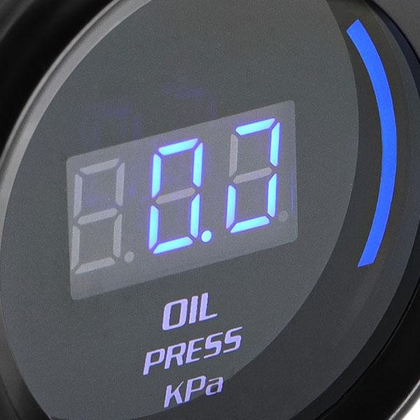 52mm Car Digital Water Temp Oil Pressure Tachometer Oil Temp Turbo Boost Kpa Gauge Voltmeter EXT Meter Gauge Blue Ambient Light