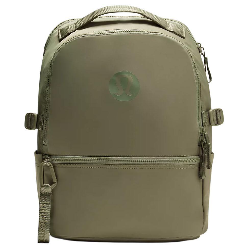 Lululemon New Crew 22L Logo Adjustable Shoulder Strap Nylon Backpack Unisex Backpack Green LU9CLES-062214 Green
