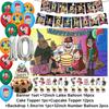 G&Gravity F-Falls Theme Birthday Party Decoration Cartoon Backdrop Banner Cake Topper Number Balloon Baby Shower Party Supplies
