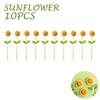 1-10Pcs Knitting Flower Sunflower Home Decoration Knitted Rose Bouquet Teacher's Day Mother's Day Birthday Gift Handmade Bouquet