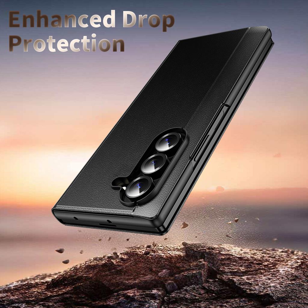 For Samsung Galaxy Z Fold5 5G Case Smart View Window Leather Phone Cover