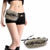 Adjustable Fur Waistband Faux Fur PU Plush Belt Unique Punk Studded Belt Women's Fashion