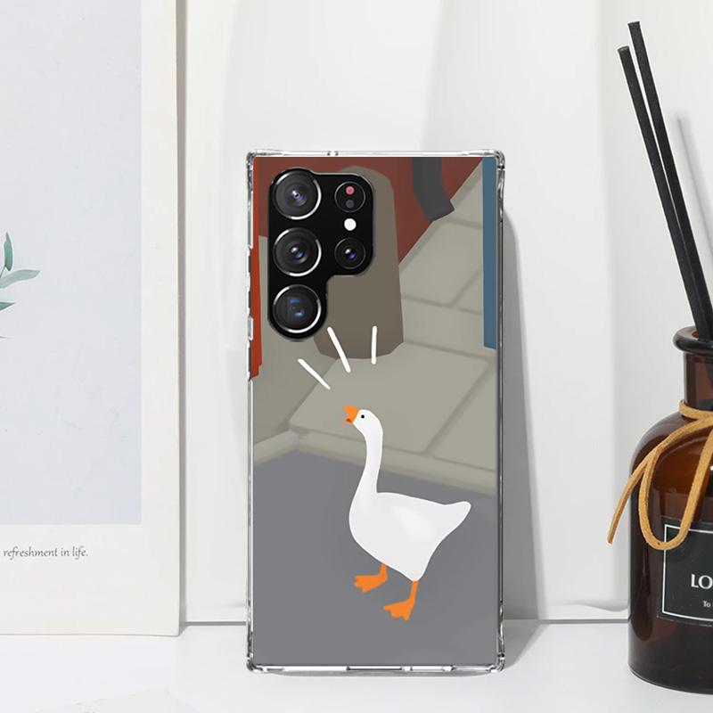 Cartoon Cute Goose Game Phone Case For Samsung Galaxy S25 S24 S23 S22 Ultra S21 FE S20 Plus S10 + S10E Art Fundas Back Cover S24
