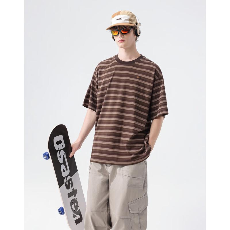 Demana Striped Color-block Short Sleeve T-shirt XXL