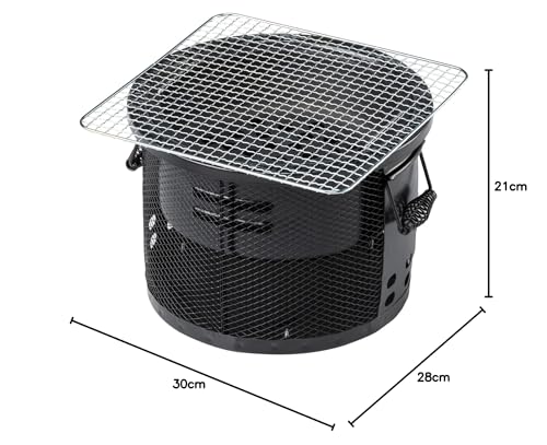 BUNDOK Mesh Cichirin Black BD-373BK [1-2 Person] Water-Cooled Outdoor