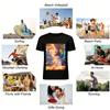 Anime Style T-Shirt with Goldfish & Couple Print Unisex Loose Casual Top for Anime Fans Pure cotton T-shirt