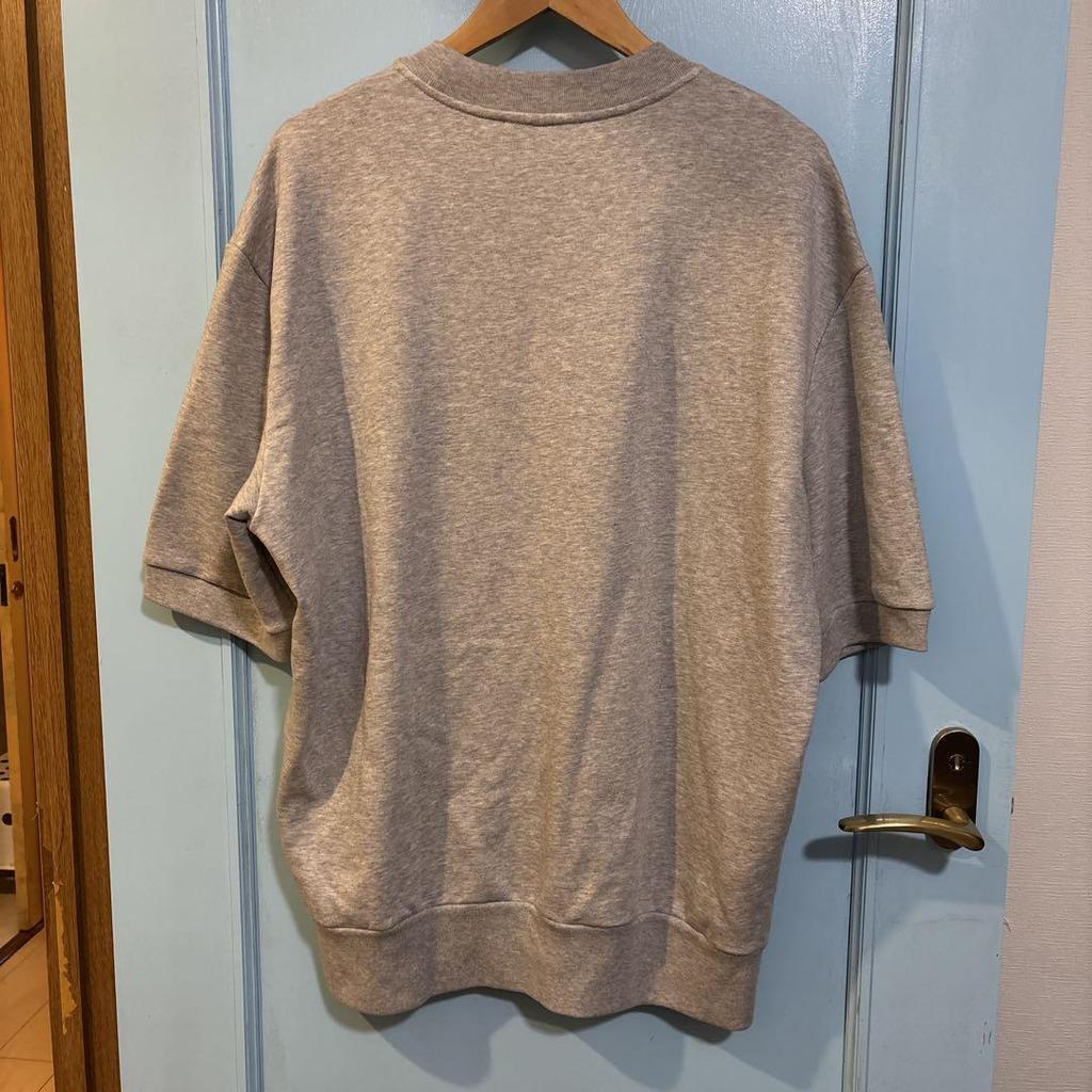 [USED] DIESEL brand T-shirt, gray, size L, short sleeve sweatshirt