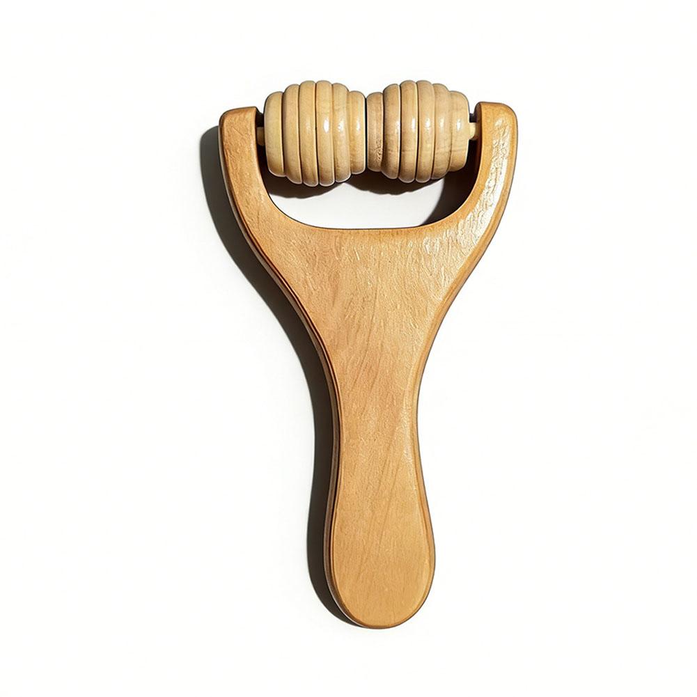 Wooden Roller Massager Therapy Body Massager Face Shoulder Neck Hand Push Rolling Massager Body Soothing Relaxing Massage Tools