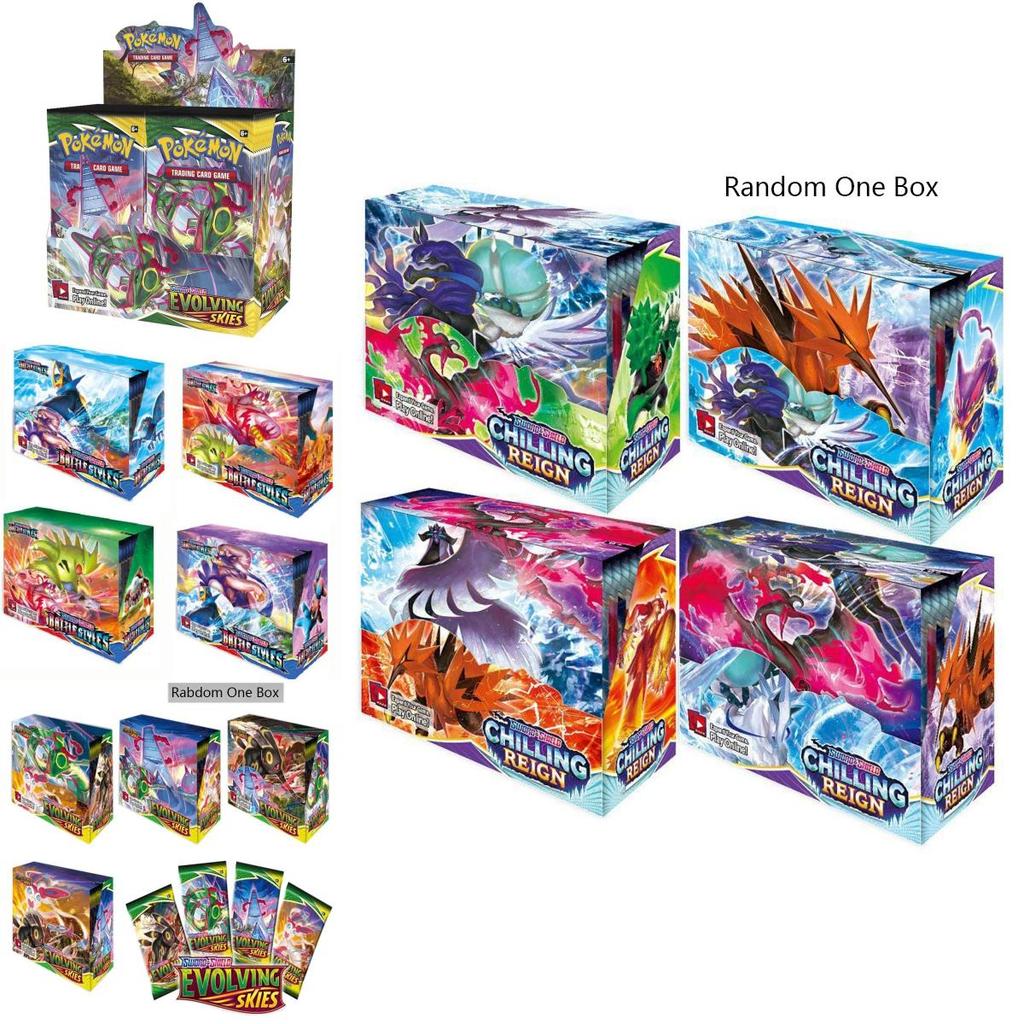 Premium-Set mit 360 Stück Pokemon-Karten mit seltenen Schwert Schild Entwickelnde Himmels Glänzende Schicksale