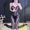 Sex Stockings Sexy Pure Desire One-piece Underwear Suit Adult Couple Flirting Suspender Uniform Sleeping