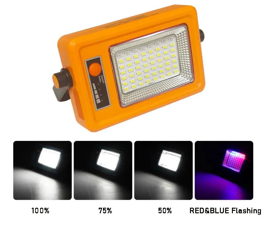 Super Bright LED Work Light Solar Lantern High Power USB Rechargeable Searchlight Camping Light Flashlight Portable Lamp